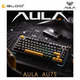AULA F75 Multi Mode Mechanical Keyboard with Reaper Switch (F75-Thunder Black)