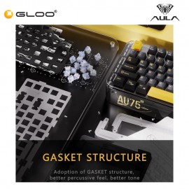 AULA F75 Multi Mode Mechanical Keyboard with Reaper Switch (F75-Thunder Black)
