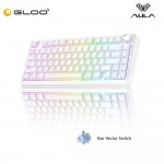 AULA F75 Multi Mode Mechanical Keyboard with Star Vector Switch (F75-White Contour)