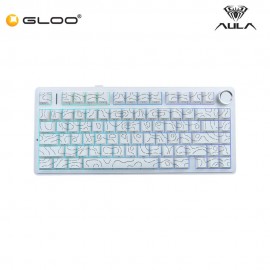 AULA F75 Multi Mode Mechanical Keyboard with Star Vector Switch (F75-White Contour)