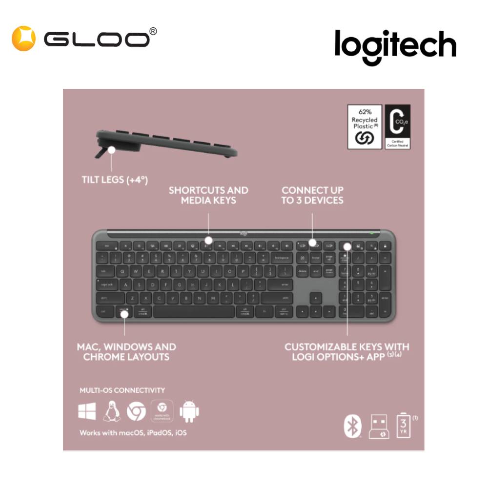 Logitech Signature Slim Combo MK950 - Keyboard And M | 920-012486 - View #3