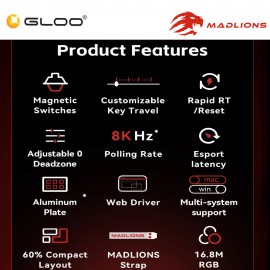 Madlions MAD60 HE RGB Flagship Magnetic Keyboard - Magnetic Amber Pro (6977700930378)