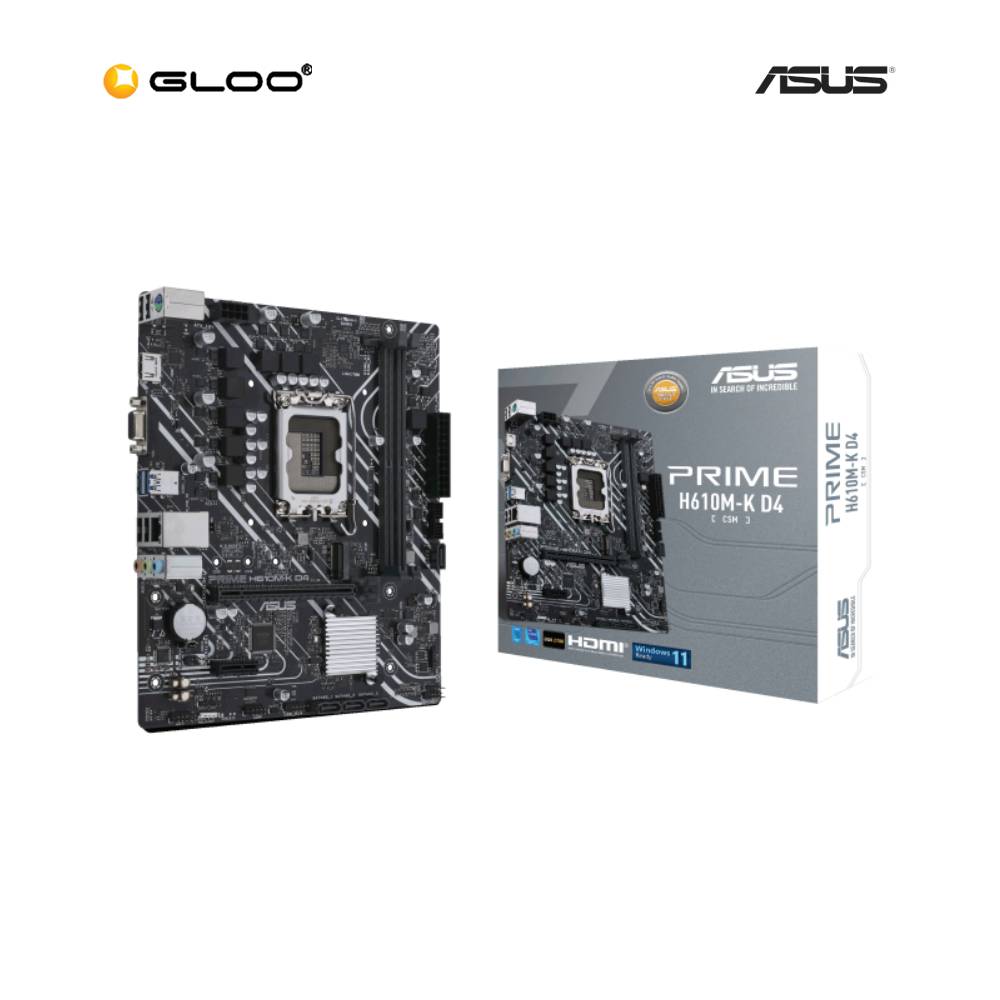 ASUS PRIME H610M-K D4-CSM (MB-INTEL-1700) - 90MB1A10-M0UAYC/90MB1A10-M2UAYC