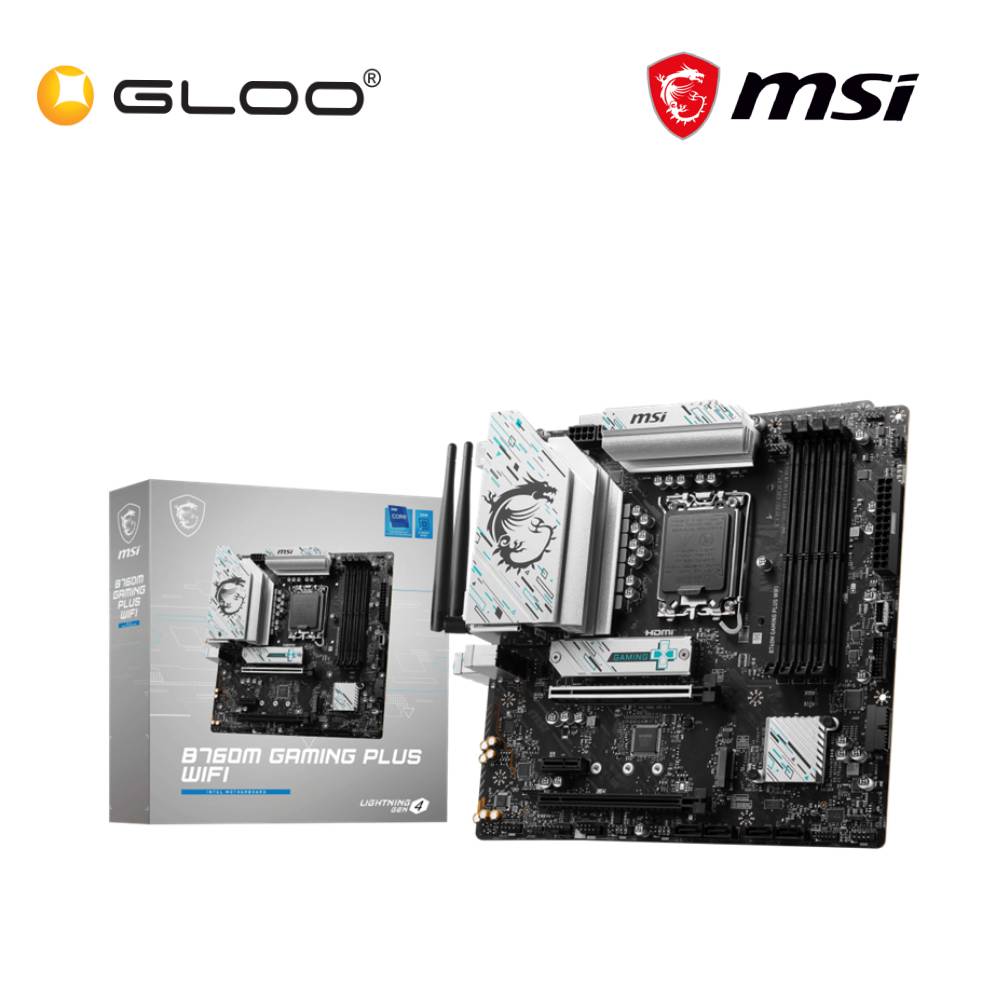 MSI B760M Gaming Plus WiFi DDR5 LGA 1700 Motherboard 911-7D99-017-911-7D99-051