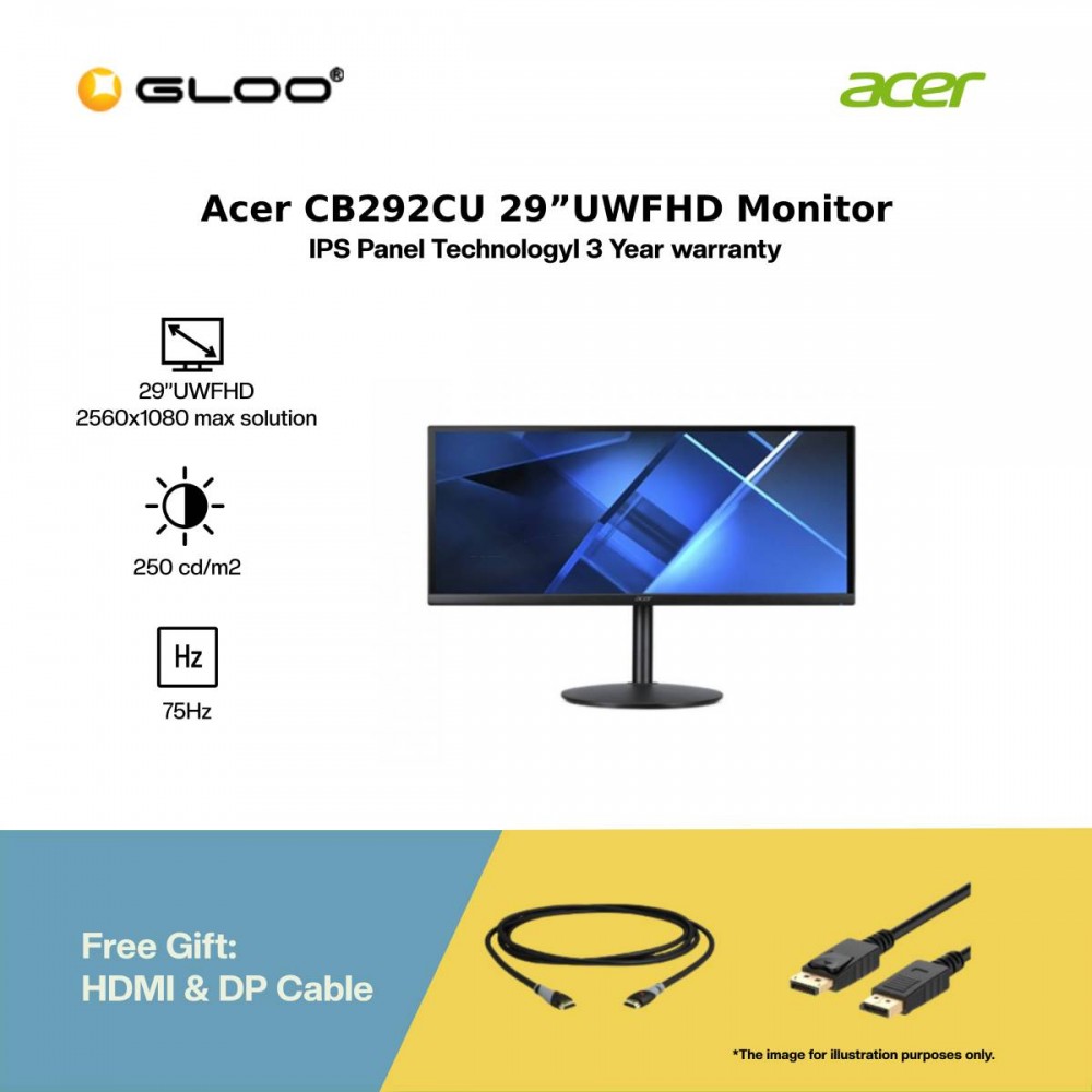 [Pre-order] Acer CB292CU 29”UWFHD (2560 x 1080) Monitor (UM.RB2SM.002) [ETA: 3-5 Working Days]