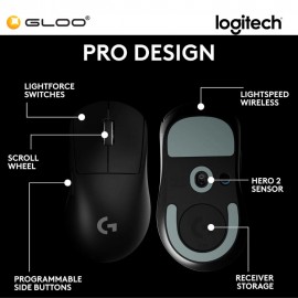 Logitech Pro X Superlight 2 DEX Lightspeed Wireless Gaming Mouse - Black