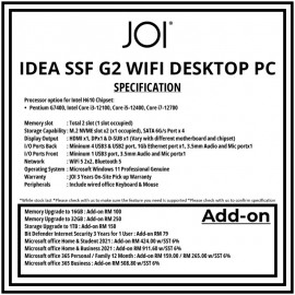 JOI IDEA SSF G2 DESKTOP PC ( CORE I3-12100, 8GB, 512GB, Intel, W11P )