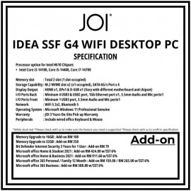 JOI IDEA SSF G4 DESKTOP PC ( CORE I3-14100, 8GB, 512GB, Intel, W11P )