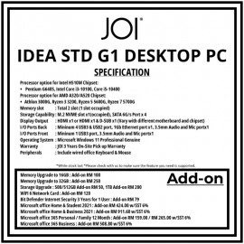 JOI IDEA STD G1 DESKTOP PC ( RYZEN 5 5600G, 8GB, 256GB, RADEON, W11P )
