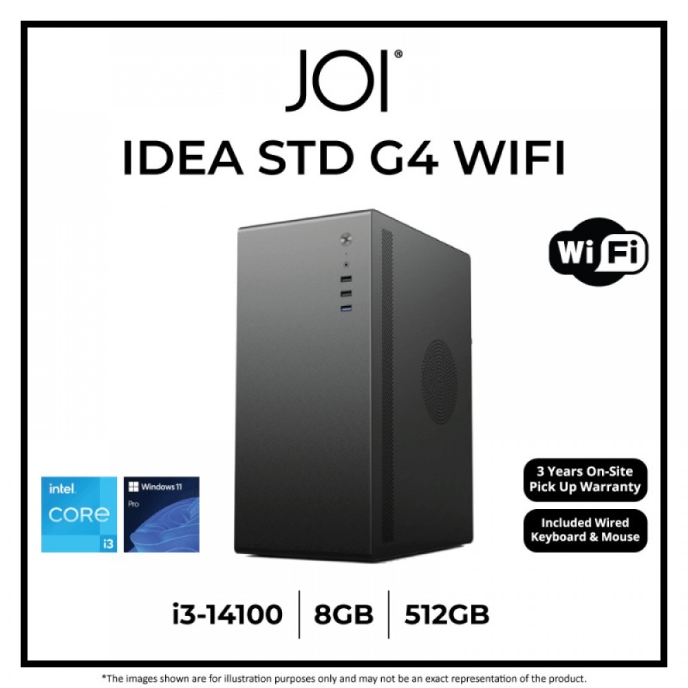 JOI PC 3100 (i3-14100/8GB RAM/512GB SSD/W11P/WIFI)