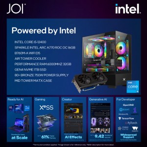 JOI Work Powered By Intel ( CORE I5-12400, 32GB, 1TB, ARC A770 16GB )