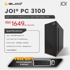 JOI PC 3100 (i3-14100/8GB RAM/512GB SSD/W11P)
