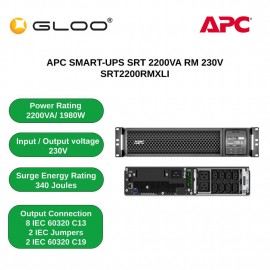 APC SMART-UPS SRT 2200VA RM 230V SRT2200RMXLI