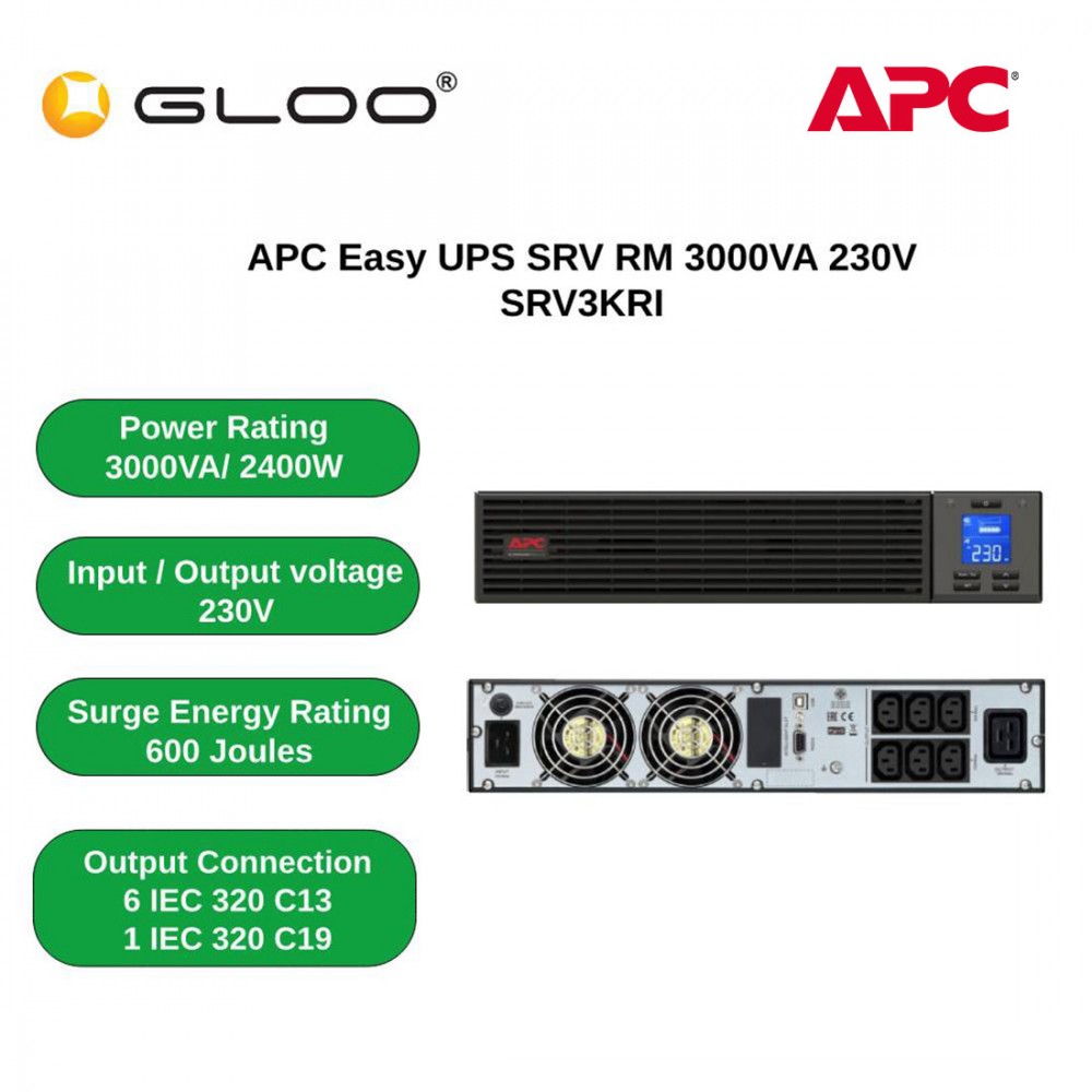 APC Easy UPS SRV RM 3000VA 230V (SRV3KRI)