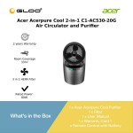 [Pre-order] Acer Acerpure Cool 2-in-1 C1-AC530-20G Air Circulator and Purifier - Dark Grey - ZL.ACCTG.008 [ETA: 3-5 Working Days]