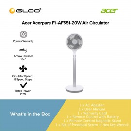 [Pre-order] Acer Acerpure F1-AF551-20W Air Circulator - White (ZL.ACCTG.00W) [ETA: 3-5 Working Days]