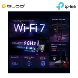TP-Link TBE550E|BE9300 Wi-Fi 7 Bluetooth 5.4 PCIe Adapter