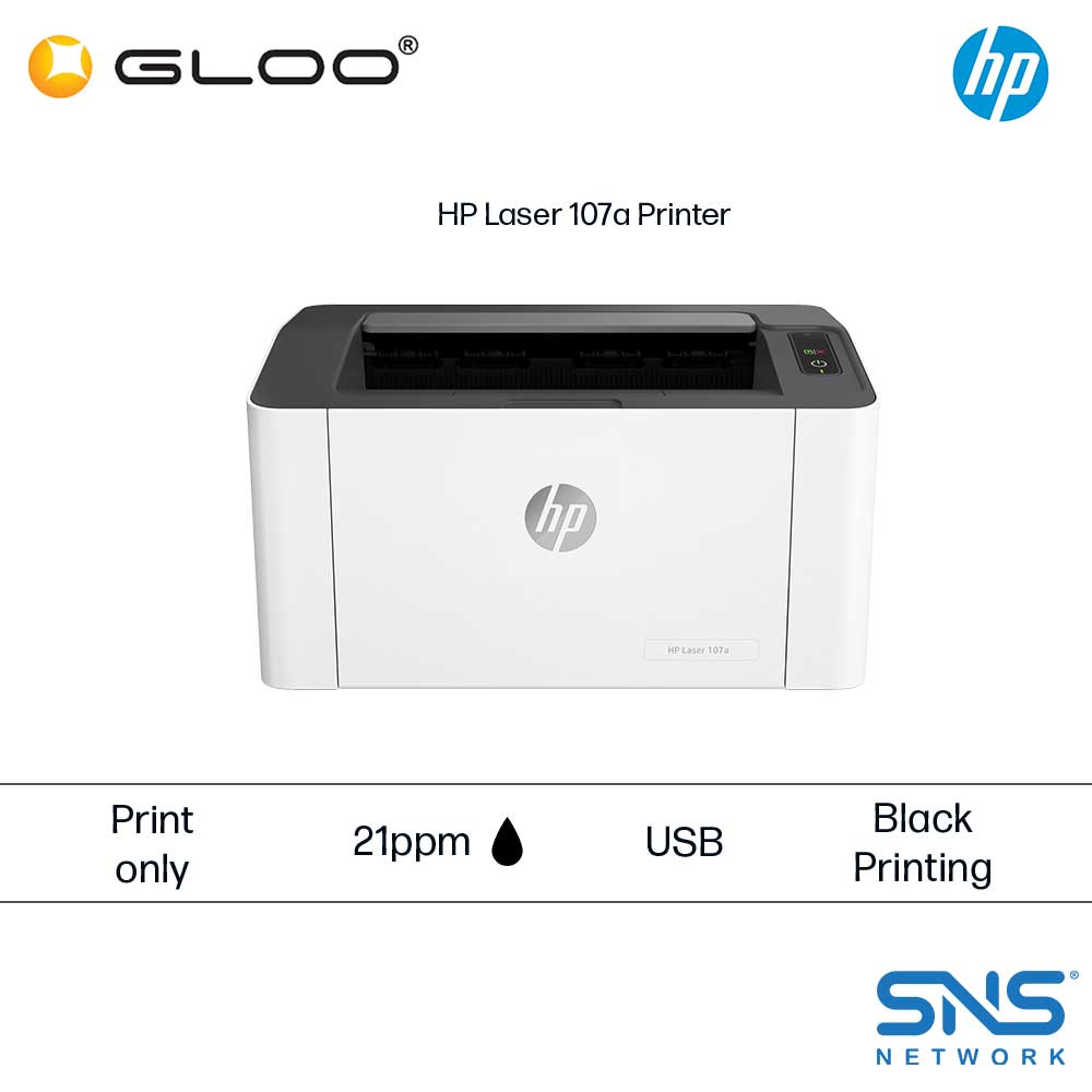 HP Mono Wired Laser 107a Printer (4ZB77A) [*FREE eCredit]