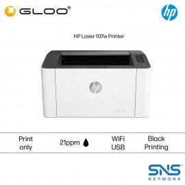 HP Mono Wireless Laser 107w Printer (4ZB78A) [*FREE eCredit]
