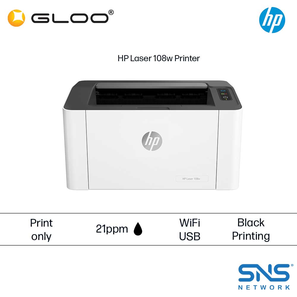 HP Laser 108w Wireless Black and white Printer 4ZB80A