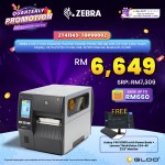 ZEBRA ZT411 4-inch Industrial Thermal Transfer Printer 300 dpi with 4.3-inch Color Touch Display, UK/AU/JP/EU Cords, USB, 10/100 Ethernet, Bluetooth 4.1/MFi (ZT41143-T0P0000Z)