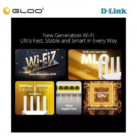 D-Link BE3600 Mesh Wi-Fi 7 Router DIR-BE3602