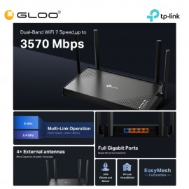 Tp-Link Archer BE220|BE3600 Dual Band Wi-Fi Router
