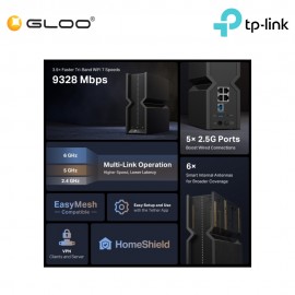 TP-Link Archer BE550 BE9300 Tri-Band Wi-Fi 7 Router
