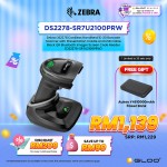 Zebra DS2278 Cordless Handheld 1D 2D Barcode Scanner with Presentation Cradle and USB Cable Black QR Bluetooth Imager Screen Code Reader (DS2278-SR7U2100PRW)