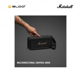 Marshall Middleton II Black and Brass Portable Speaker (1007428)