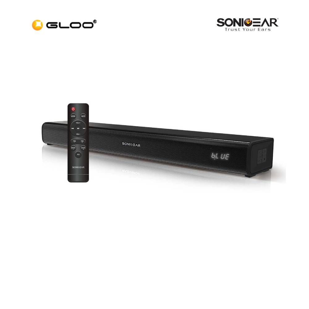 SonicGear SonicBar HD2000 TV PC Bluetooth 5.3 Soundbar 2.0 Channel Speaker 8886411933913