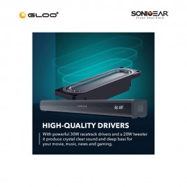 SonicGear SonicBar HD2000 TV PC Bluetooth 5.3 Soundbar 2.0 Channel Speaker 8886411933913