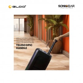 SonicGear HyperBox 1200 Pro Bluetooth 5.4 Rechargeable Portable Trolley Speaker With 2 Mic Sg-Hyperbox-1200-Pro 8886411938475