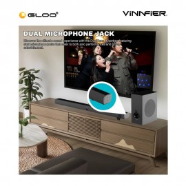 Vinnfier Hyperbar 600 BTRW With Extra Strong Bass Subwoofer 9555637205904