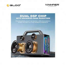 Vinnfier Tango XT9000 WMU Portable Karaoke Bluetooth Speaker With Mic
