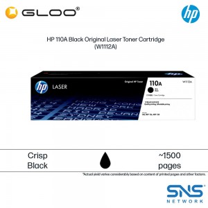 HP 110A Black Original Laser Toner Cartridge (W1112A)