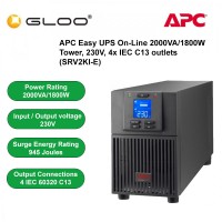 [PREORDER] APC Easy UPS On-Line, 2000VA/1800W, Tower, 230V, 4x IEC C13 outlets (SRV2KI-E)