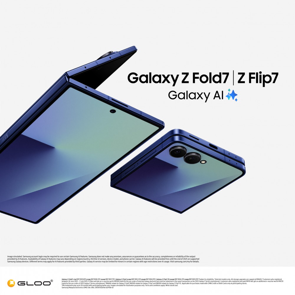 [Pre-order 09 July 2025 10PM] Samsung Galaxy Z Flip7 (12GB+256GB) Blue Shadow (SM-F766BDBAXME)