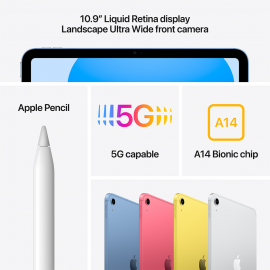 Apple 10.9-inch iPad 10th Gen Wi-Fi + Cellular 64GB - Silver