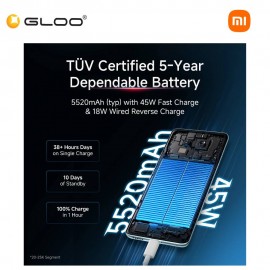 REDMI Note 15 5G  8GB RAM 256GB ROM Glacier Blue - Original Mi Malaysia