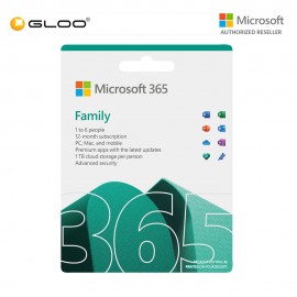 Microsoft 365 Family (ESD) 12 Months Pocket Card [Previously Known as Office 365 Home] - 6GQ-00083