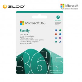 Microsoft Office 365 Family (ESD) 15 Months Pocket Card [Previously Known as Office 365 Home] - 6GQ-01403