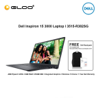 Dell Inspiron 3515-R382SG Laptop (AMD Ryzen3 3250U,8GB,256GB SSD,Integrated,H&S,W10H,15.6"FHD,Black,1Yr) [FREE] Dell Backpack + Pre-installed with Microsoft Office Home and Student 2019+Shield Care 1Y EW