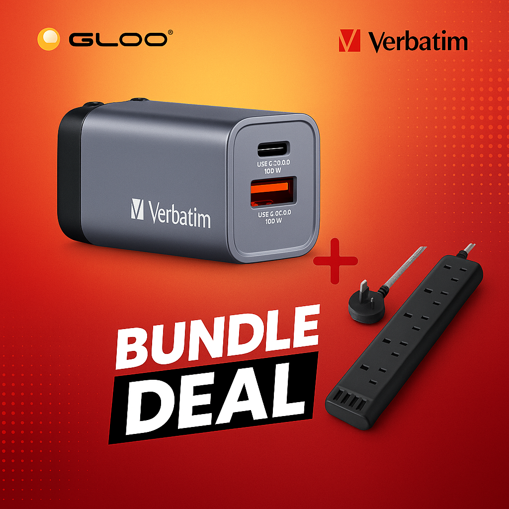 Verbatim GNC-35 GaN Charger 2 Port 35W USB A/C (EU/UK/US) 32200 023942322009