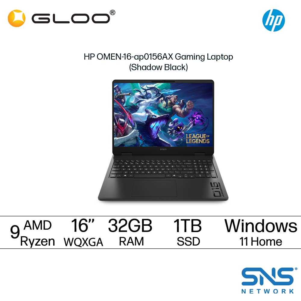 HP OMEN Gaming Laptop 16-ap0156AX (AMD Ryzen™ 9 8940HX | 16" WQXGA | 32GB RAM | 1TB SSD | RTX 5070 | Windows 11 Home | Office+M365)