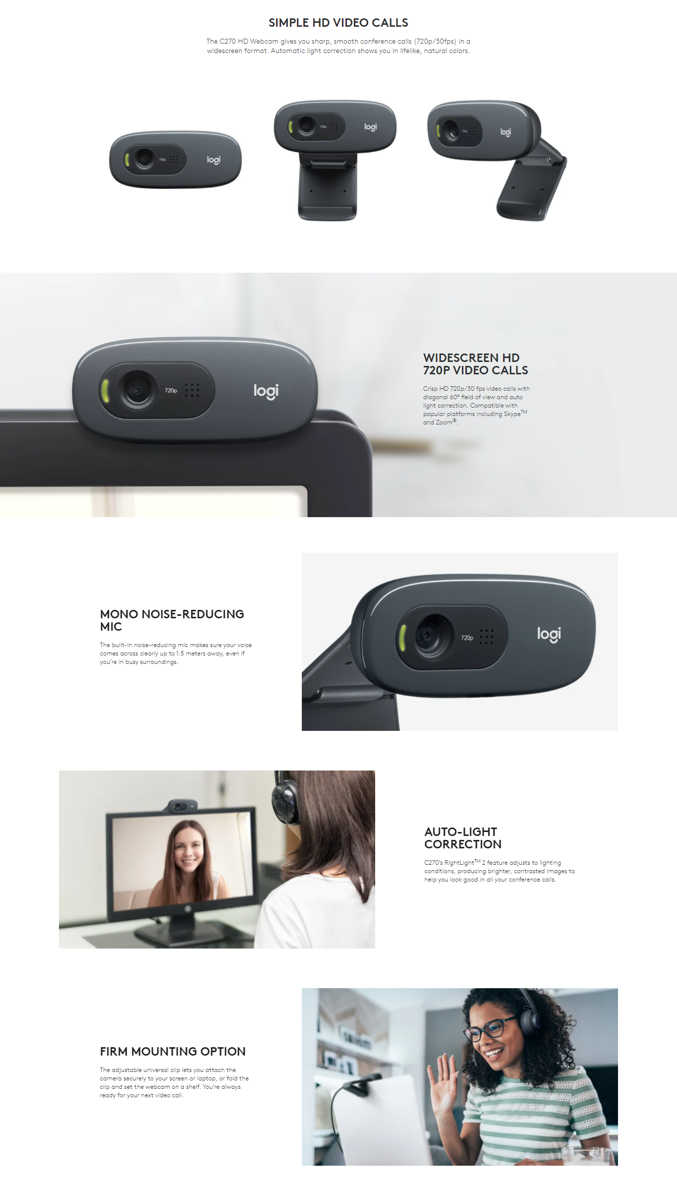 zoom webcam logitech c270